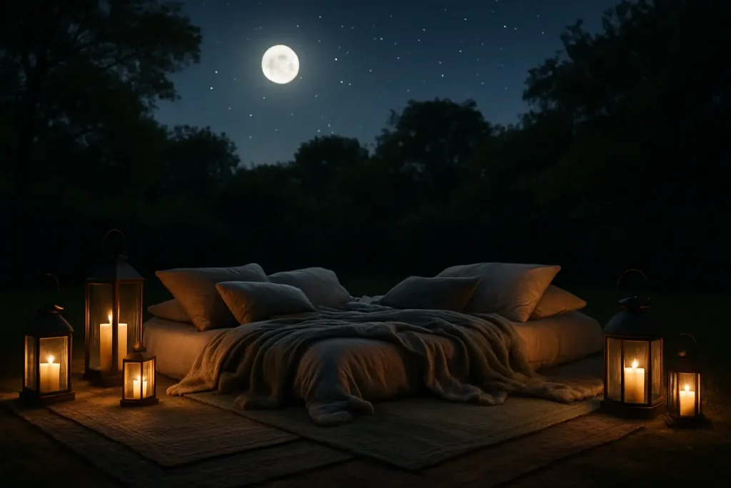 Backyard Party Setup Idea: Moonlight Chill Zone