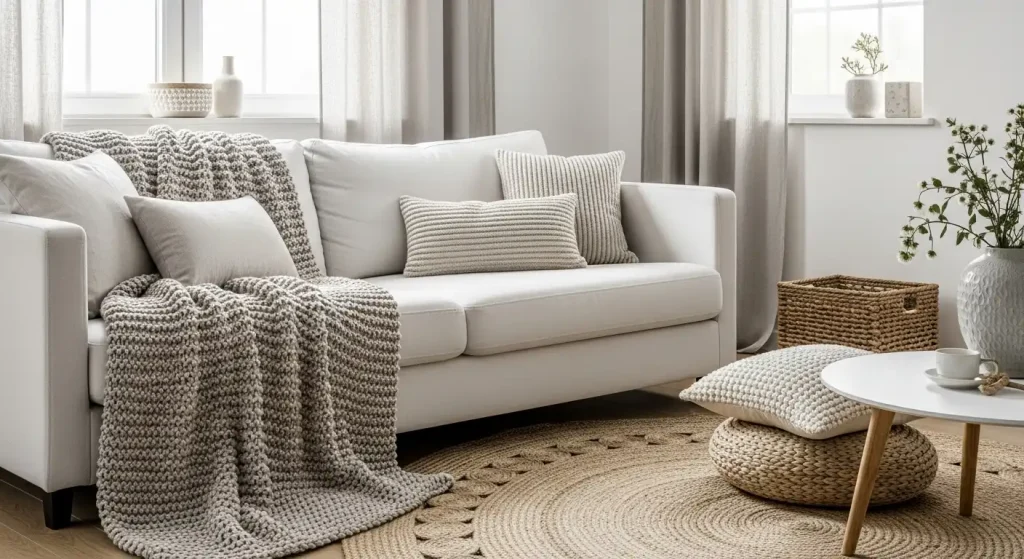 Aesthetic Living Room Decor Ideas Neutral Tones with Layered Textures