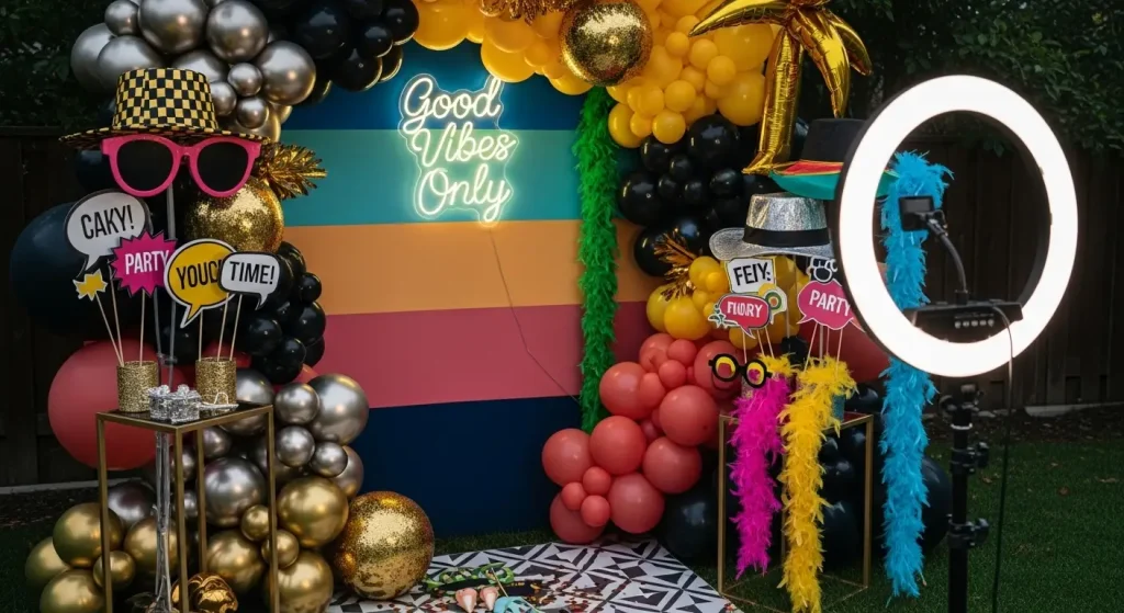Backyard Photo Booth Corner