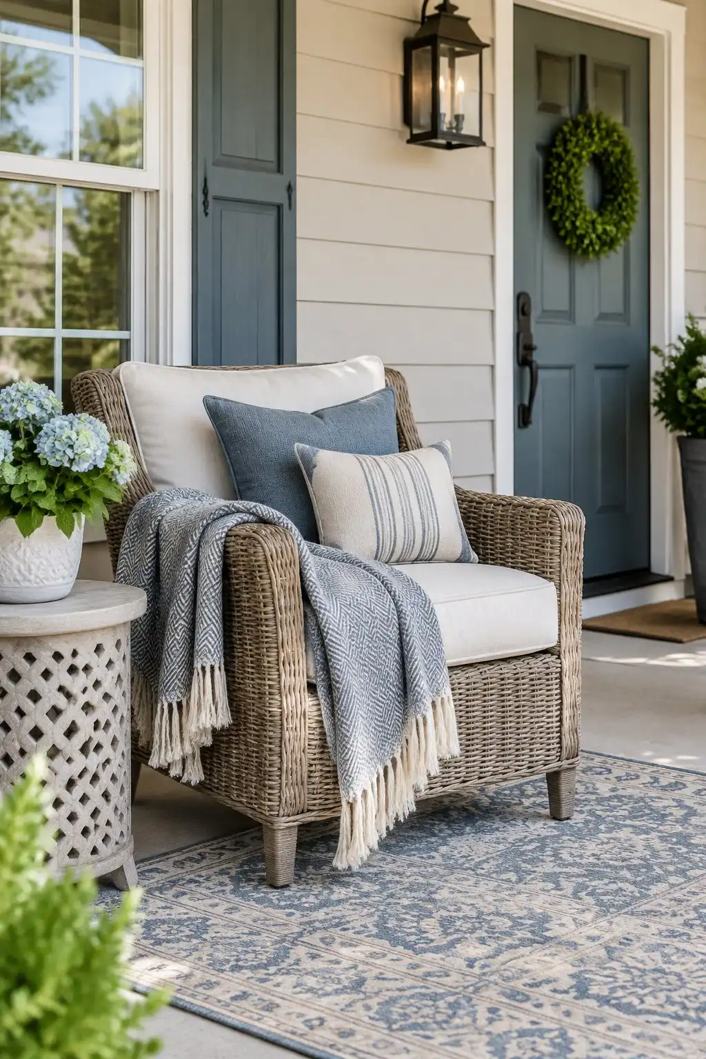 14 Simple Front Porch Ideas That Look Expensive on a Budget 10 Dress It Up with Throw Pillows and Textiles 1