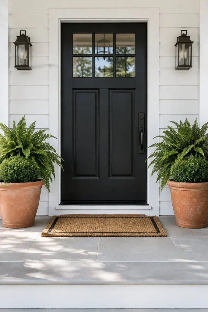 14 Simple Front Porch Ideas That Look Expensive on a Budget 6 Go Big with Oversized Potted Plants 1