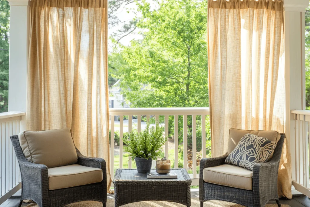 Hang Soft Porch Curtains for Drama