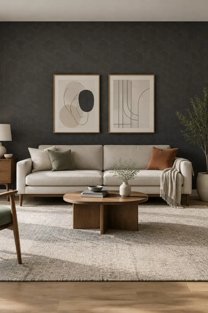 10 Eye-Catching Accent Walls for Cozy Living Rooms 2 Modern Accent Walls for Cozy Living Rooms Clean Minimal