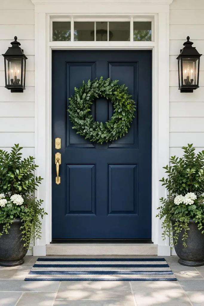 14 Simple Front Porch Ideas That Look Expensive on a Budget 1 Paint Your Front Door a Bold Luxe Color