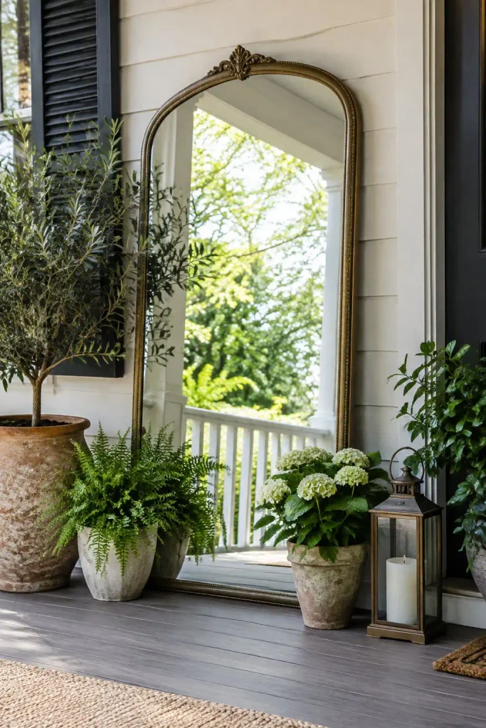 14 Simple Front Porch Ideas That Look Expensive on a Budget 9 Place Mirrors to Create Illusion of Space