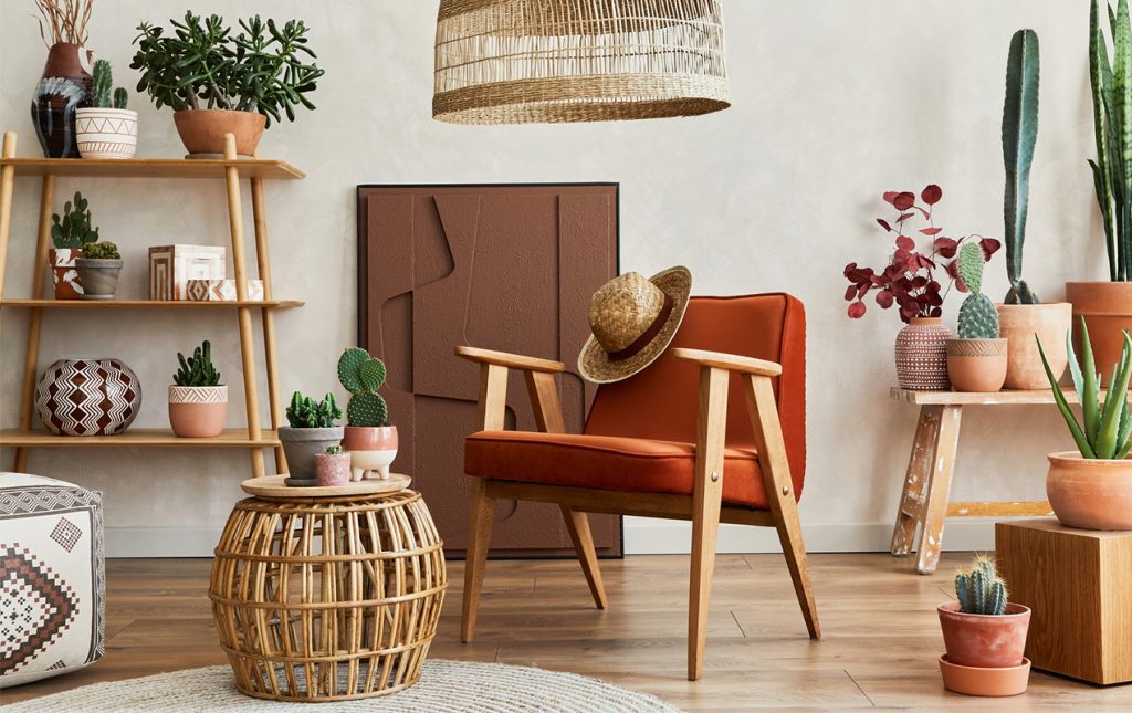 Rattan Furniture That Brings Instant Warmth boho living room