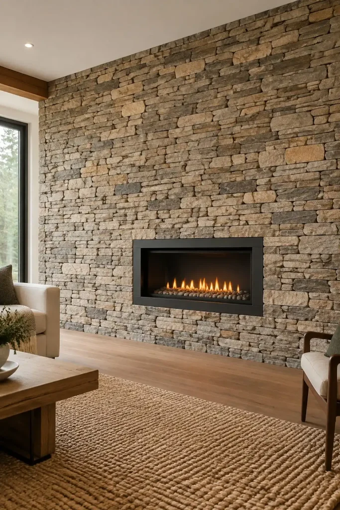 10 Eye-Catching Accent Walls for Cozy Living Rooms 6 Stone Accent Walls