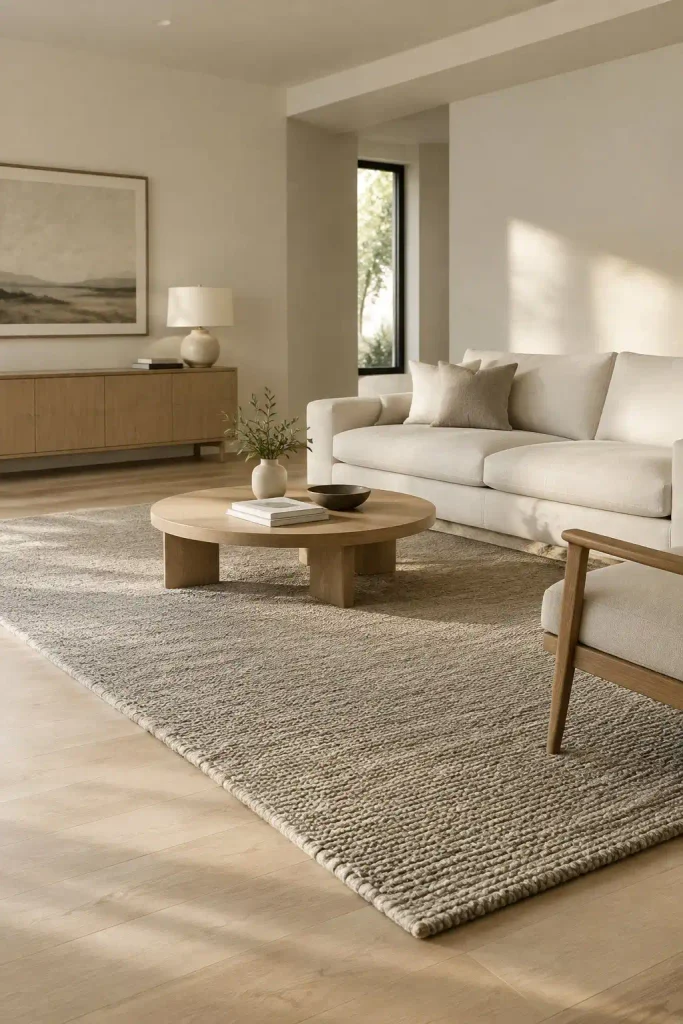 Textural Contrast With Rugs